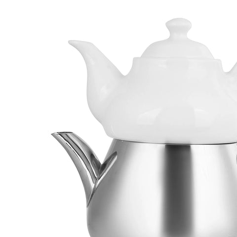 Théière Karaca Théière en porcelaine en cadeau, base à induction, Midi 