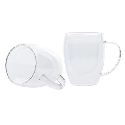 Tasses Karaca à double paroi en verre borosilicate pour 2 personnes, 300 ml