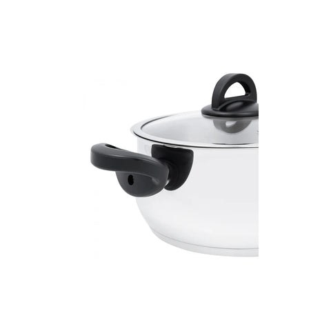 KARACA FLORYA ÇELİK TENCERE SET 8, SİYAH