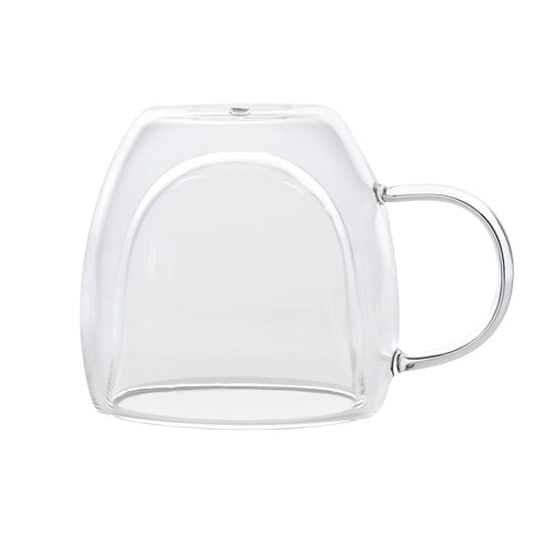 Tasses à expresso Karaca à double paroi en verre borosilicate avec anse pour 2 personnes, 80 ml