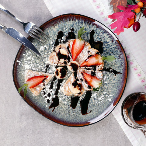 Assiettes à dessert Karaca Black Galactic Reactive, 4 pièces