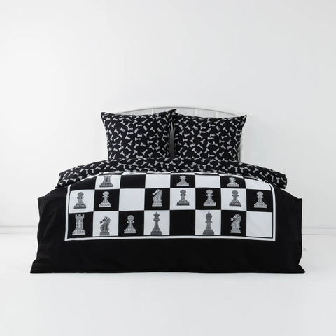 KH CHESS DUVET COVER SET (200x200+2*80x8