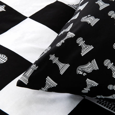 KH CHESS DUVET COVER SET (200x200+2*80x8