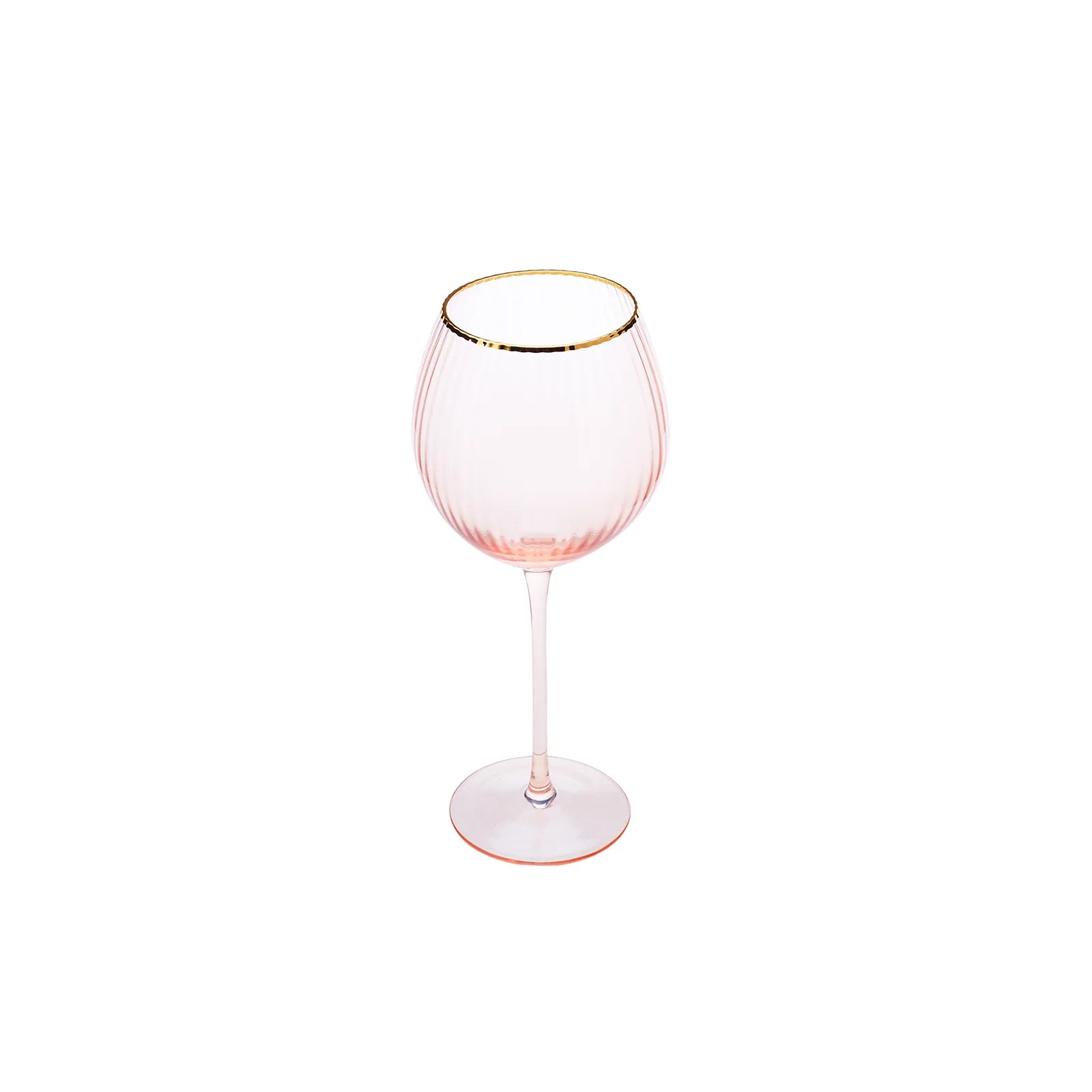 Lot 8 Verres à Pied Vintage Rose Saumon - France - 14,5 Cm