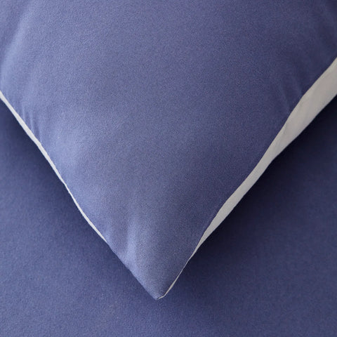 Parure de lit Karaca Home pour lit 2 personnes, bleu marine et gris clair (200 x 200 cm)