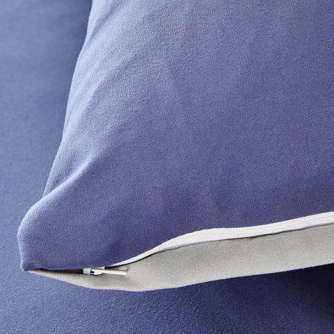 Parure de lit Karaca Home pour lit 2 personnes, bleu marine et gris clair (200 x 200 cm)