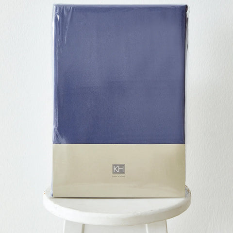 Parure de lit Karaca Home pour lit 2 personnes, bleu marine et gris clair (200 x 200 cm)