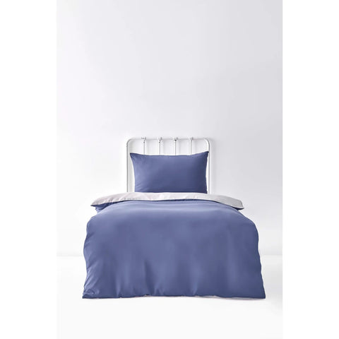 Parure de lit Karaca Home single, bleu marine et gris clair (135X200 cm)