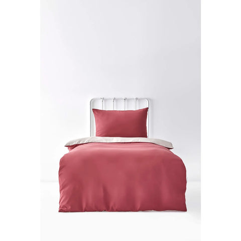 Parure de lit Karaca Home single, bourgogne et beige (135X200 cm)