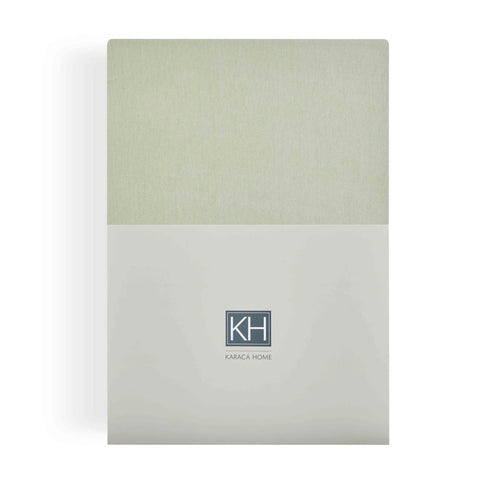 Draps-housses Karaca Home Jersey, vert olive, 100 x 200 cm, certifié Oeko-Tex