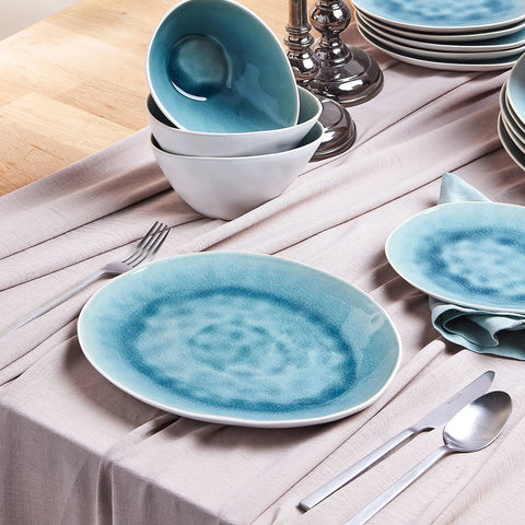Service de table Karaca Turquoise Reactive pour 6 personnes, 18 pièces