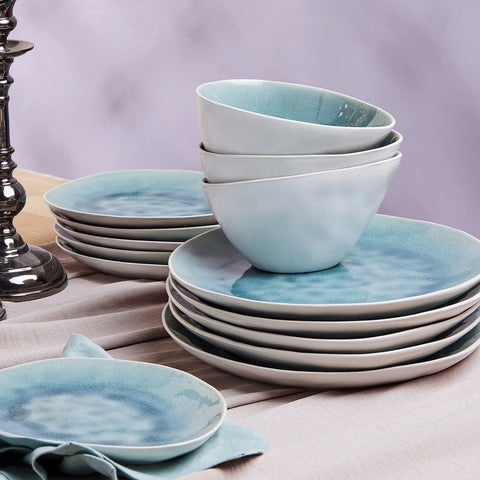 Service de table Karaca Turquoise Reactive pour 6 personnes, 18 pièces