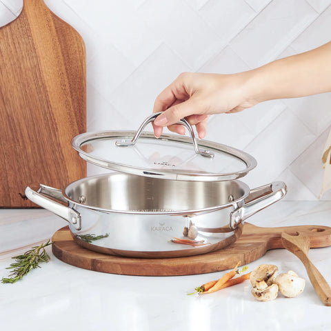 Batterie de cuisine Karaca PowerSteel en acier 3Ply 24 Cm 2,9 Lt