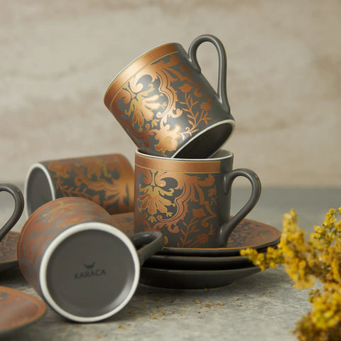 Nouvelles tasses à café Karaca Charles, 6 pièces, 80 ml