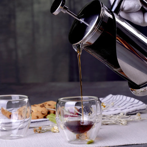 Cafetière à piston Karaca en verre borosilicate et acier inoxydable, 350 ml