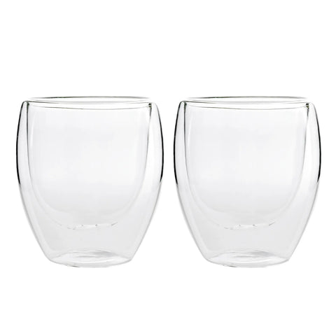Coffret de tasses à latte Karaca à double paroi en verre borosilicate pour 2 personnes, 350 ml