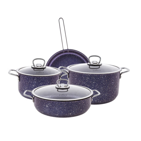 Batterie de cuisine Karaca Biogranit Steel Plus, 7 pièces, violet