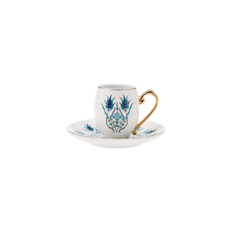 Coffret de tasses à expresso-moka - Karaca - İznik - Porcelaine - 4 Coffret de tasses à expresso-moka - Karaca - İznik - Porcelaine - 4