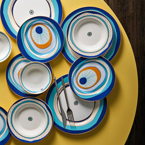 Service de table en porcelaine Karaca Eye Zone pour 6 personnes, 24 pièces