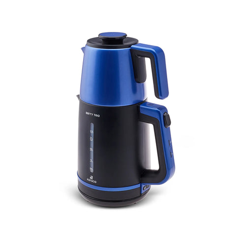 Théière avec insert en acier et bouilloire Karaca Berry Tea XL 2 en 1, myrtille
