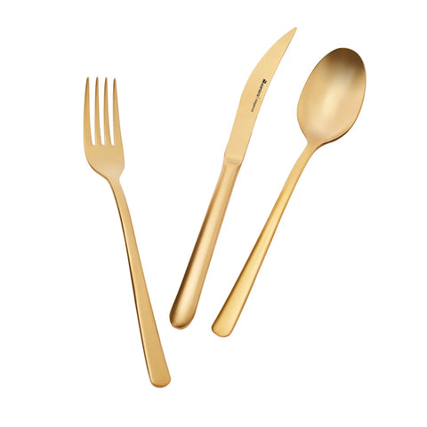 Ensemble de couverts Karaca Daphne pour 6 personnes, 30 pièces, or mat