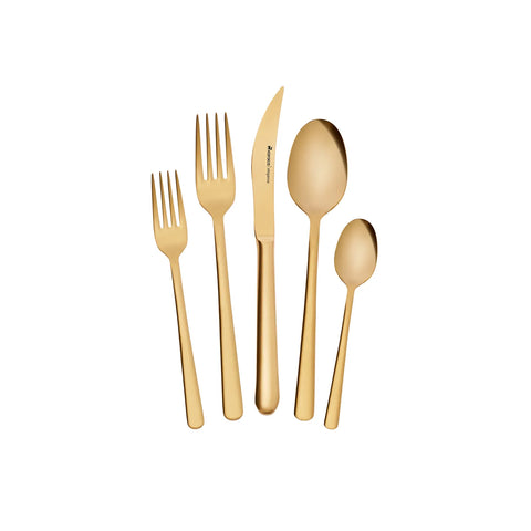 Ensemble de couverts Karaca Daphne pour 6 personnes, 30 pièces, or mat