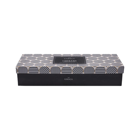 Coffret de tasses à expresso Karaca Chekers pour 6 personnes, 80 ml