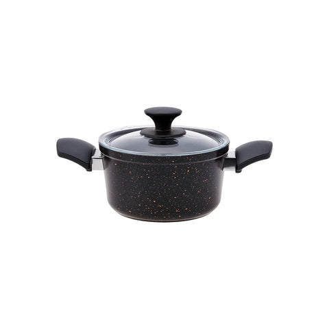Ensemble de Cuisson Karaca Biogranit Noir et Or V1, 7 Pièces