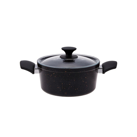 Ensemble de Cuisson Karaca Biogranit Noir et Or V1, 7 Pièces