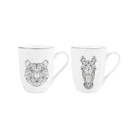 KARACA DRAFT HORSE 2 'Lİ MUG, BEYAZ