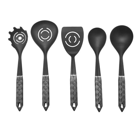 Ensemble d'ustensiles de cuisine Karaca Daimond Gray avec support, 6 pièces