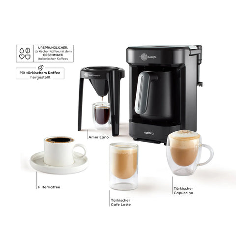 Machine à café turc et cappuccino Karaca Hatır Barista, anthracite