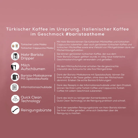 Machine à café turc et cappuccino Karaca Hatır Barista, anthracite