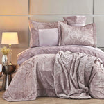 Cadeau de mariage – Parure de lit Karaca Home Valeria Best, 8 pièces, vieux rose