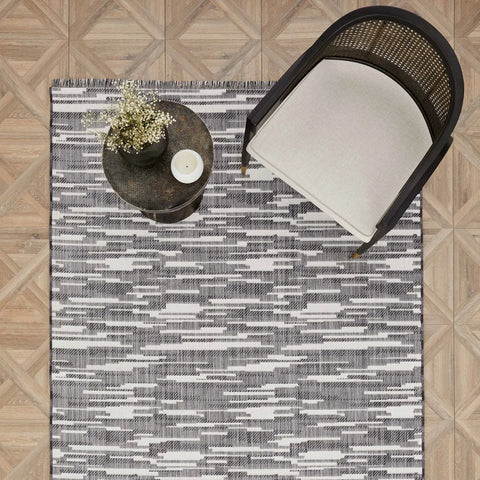 Tapis Kaşmir Halı Dogasever Night en coton recyclé, 120 x 180 cm