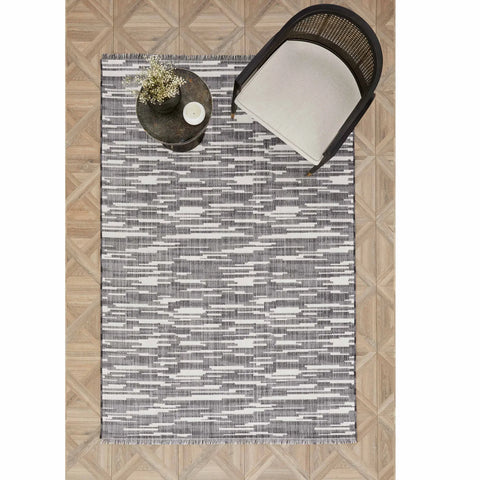 Tapis Kaşmir Halı Dogasever Night en coton recyclé, 120 x 180 cm