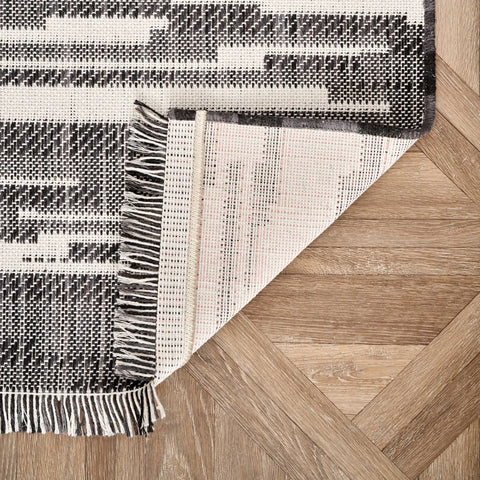 Tapis Kaşmir Halı Dogasever Night en coton recyclé, 120 x 180 cm