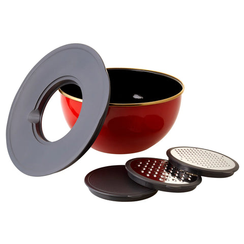 Ensemble avec râpes Karaca Troy, rouge