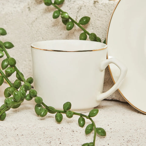 KARACA TUBA 6 KİŞİLİK 90 ML KAHVE, BEYAZ