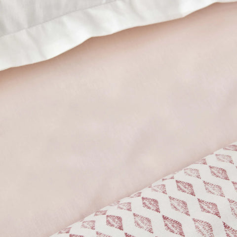 Parure de lit Karaca Home Neos avec housse de couette 100 % coton pour lit double, rose poudré