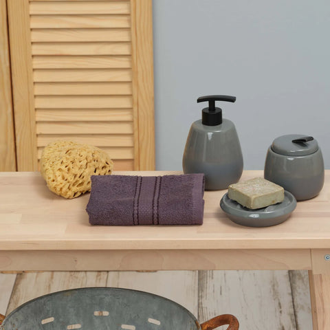 Serviette Karaca Home Daily Soft 100 % coton, 30 x 50 cm, anthracite