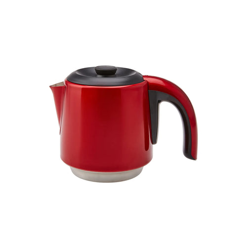 Théière Karaca Daystar 2 en 1 en acier, couleur or rouge