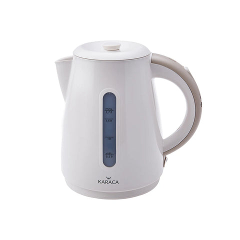 Théière Karaca Daystar 2 en 1 en acier, couleur latte