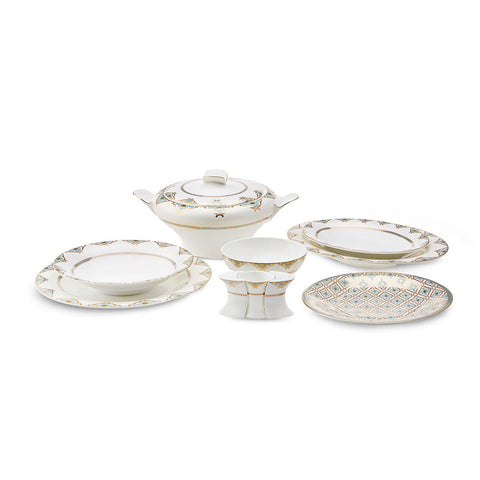 Service de table Karaca Fine Pearl Extra Dorothy pour 12 personnes, 62 pièces