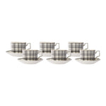 Coffret de tasses à café Karaca Eden pour 6 personnes, 100 ml