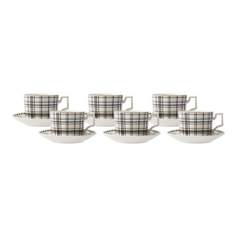 Coffret de tasses à café Karaca Eden pour 6 personnes, 100 ml