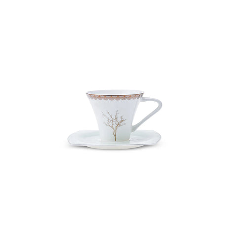 Service Petit Déjeuner Karaca Fine Pearl Banyan pour 6 personnes, 26 pièces carrées/rectangulaires