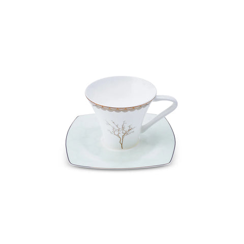 Service Petit Déjeuner Karaca Fine Pearl Banyan pour 6 personnes, 26 pièces carrées/rectangulaires