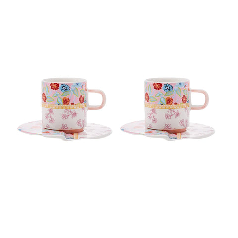 Coffret de tasses à café en porcelaine Karaca Fam, 2 personnes 