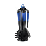 Ustensiles de service Karaca Hardy avec support, 6 pièces, bleu